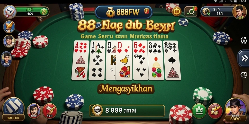 Tampilan gameplay seru di 888FW permainan Domino.