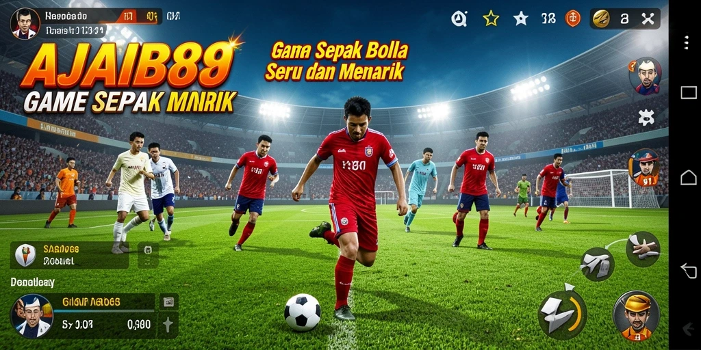 Tangkapan layar AJAIB88 menampilkan aksi seru permainan sepak bola.