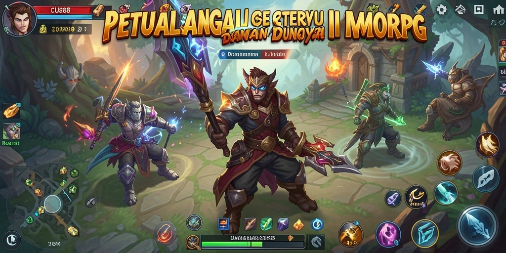 Tampilan gameplay CU888 yang menakjubkan dalam dunia MMORPG.