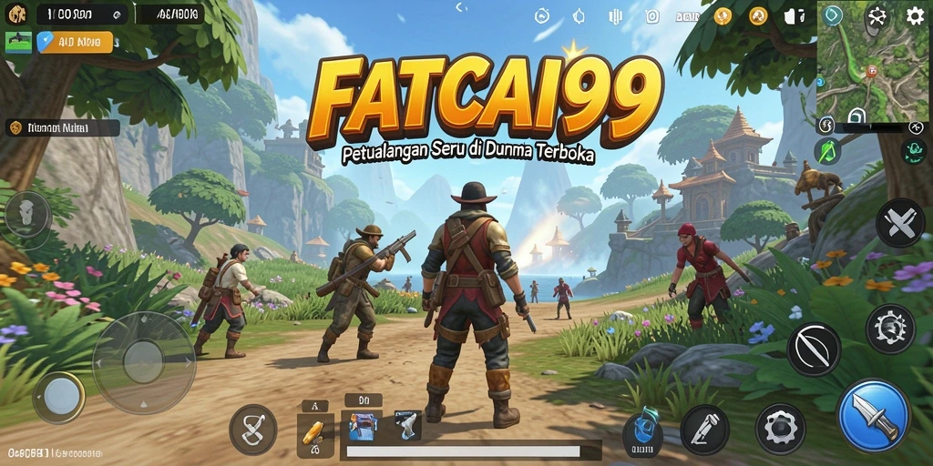 Tangkapan layar gameplay <strong>FATCAI99</strong> menunjukkan dunia terbuka yang menakjubkan.