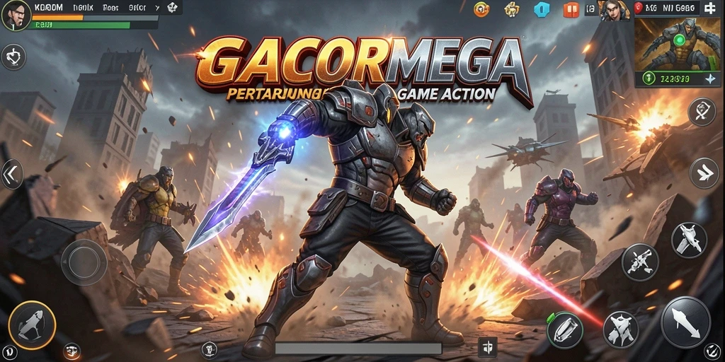 Tangkapan layar GACORMEGA menampilkan aksi pertarungan yang intens.