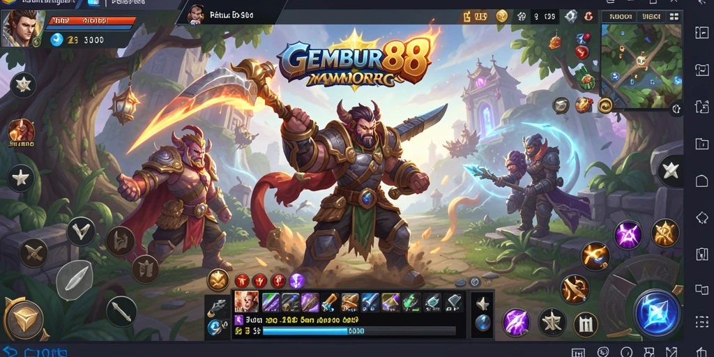 Screenshot utama GEMBUR88 menampilkan pengalaman gameplay MMORPG yang mendalam.