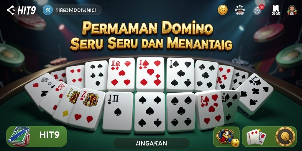 Screenshot gameplay HIT9 menunjukkan aksi seru permainan Domino.