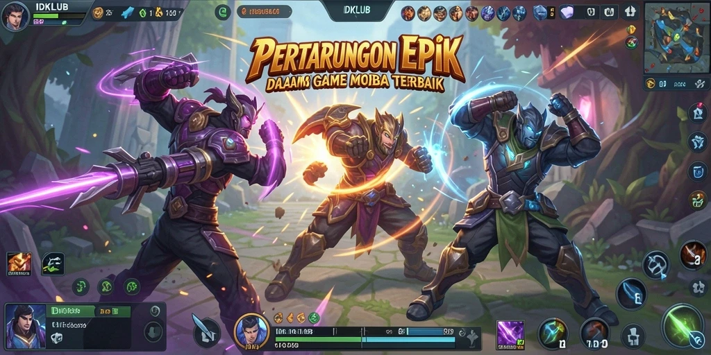 Gameplay menegangkan IDKLUB dengan aksi seru di arena MOBA.
