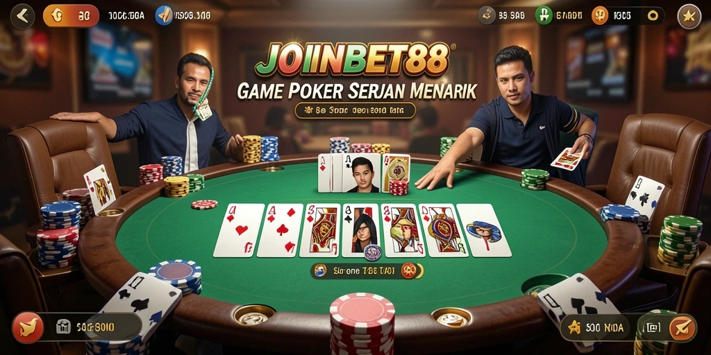 Tangkapan layar gameplay <strong>JOINBET88</strong> yang menampilkan aksi intens Poker.