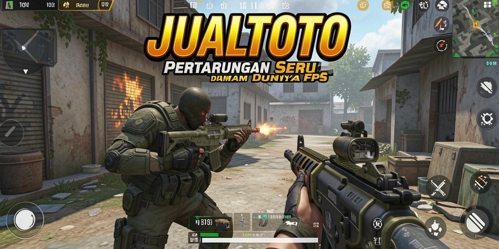 Screenshot menampilkan aksi seru dalam JUALTOTO dengan grafis FPS yang menawan.