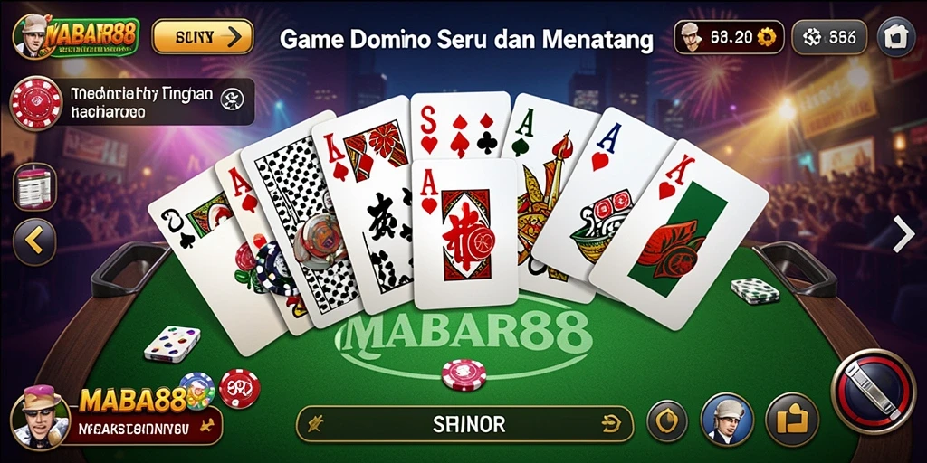 Tampilan seru MABAR88 saat bermain Domino bersama teman.