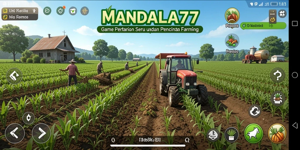 Tampilan gameplay seru di MANDALA77 saat bertani.