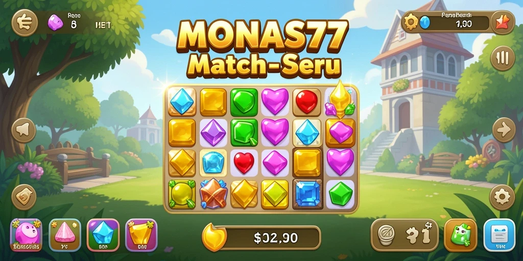 Tampilan menarik dari gameplay seru di MONAS77.
