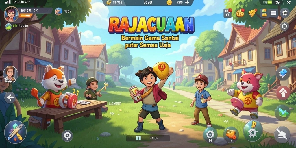 Screenshot RAJACUAN menampilkan gameplay seru dan penuh warna.