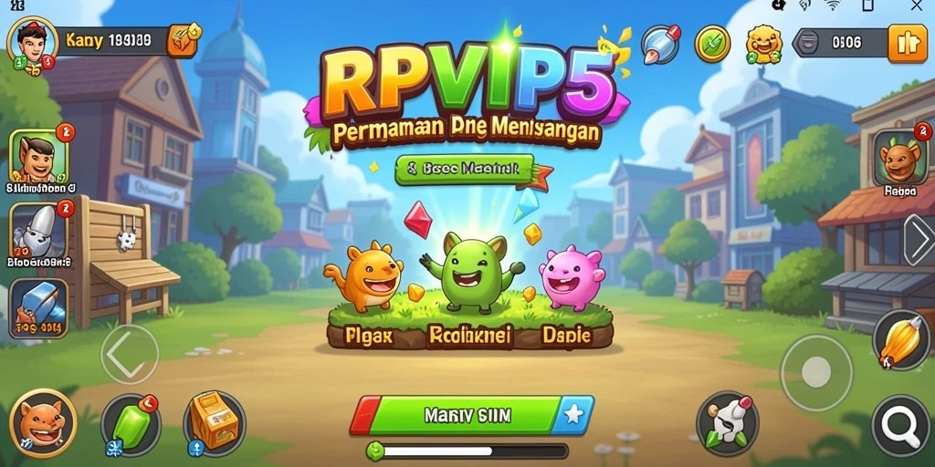 Screenshot utama RPVIP5 yang menunjukkan gameplay Idle yang menarik.