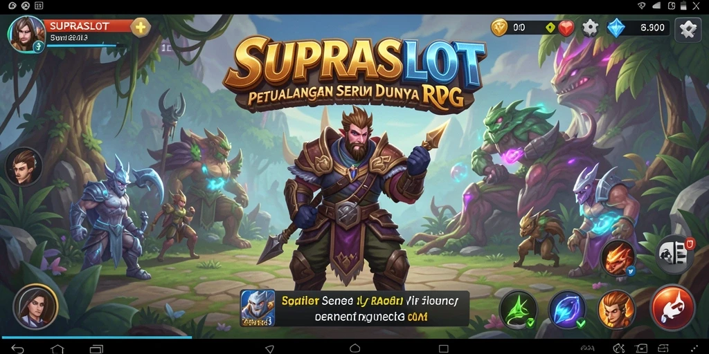 Tangkapan layar gameplay SUPRASLOT menampilkan aksi seru permainan RPG.