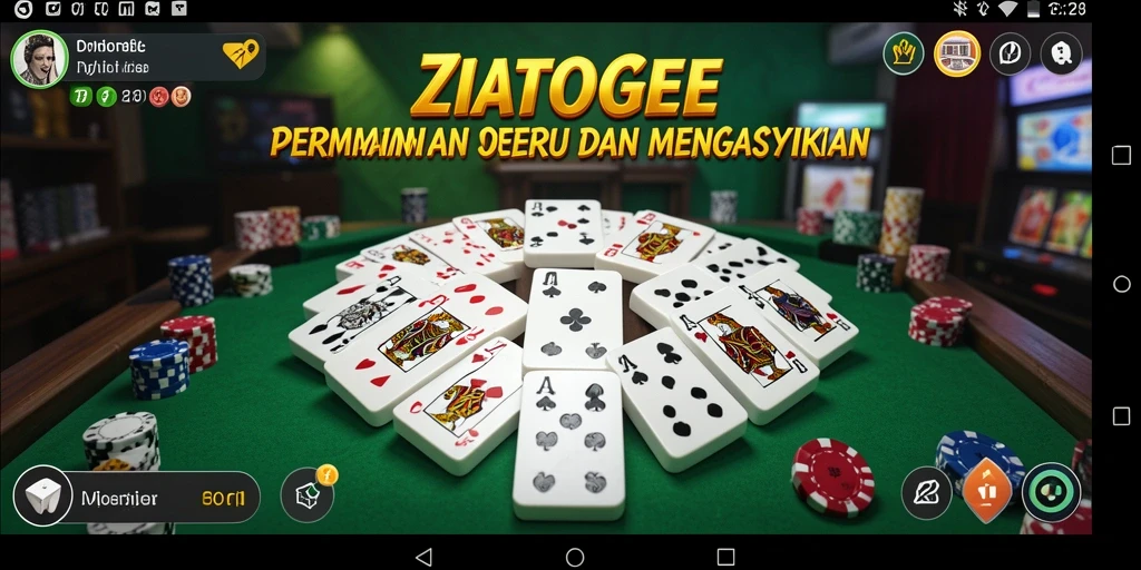Screenshot menunjukkan gameplay ZIATOGEL yang menarik dan interaktif.